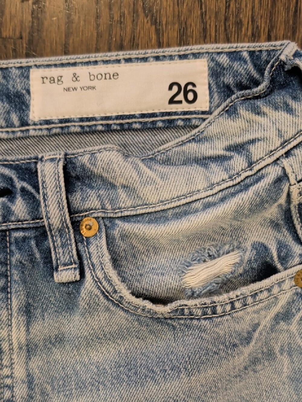 rag & bone Light Wash Wide-Leg Jeans - Picture 2 of 6